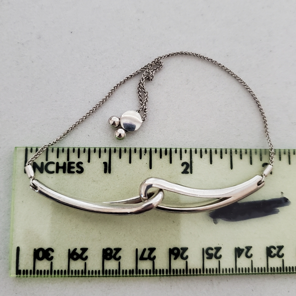 Harriet Kelsall Sterling Bracelet Interlocking Design (Fits 8 1/4”-9”) RARE - Picture 15 of 16